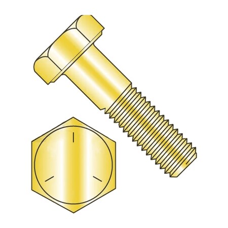 Newport Fasteners Grade 5, 5/8"-11 Hex Head Cap Screw, Zinc Yellow Steel, 11 in L, 5 PK 710622-5